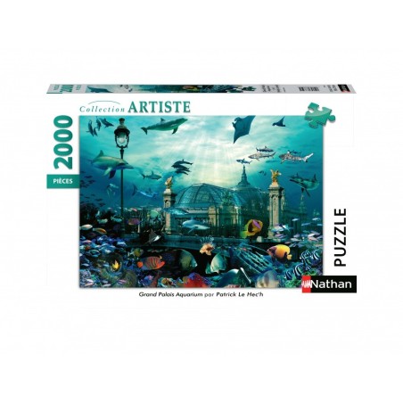 Puzzle Nathan : Collection Artiste : Grand Palais Aquarium  - 2000 pièces