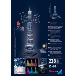 Puzzle Ravensburger 3D - Empire State Building de Nuit - 226 Pièces