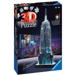 Puzzle Ravensburger 3D - Empire State Building de Nuit - 226 Pièces