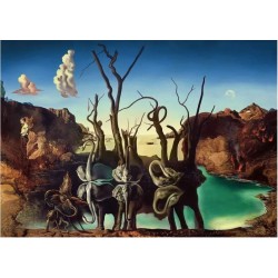 Puzzle Ravensburger Art Collection : Salvador Dalí : Cygnes se reflétant en éléphants - 1000 pièces