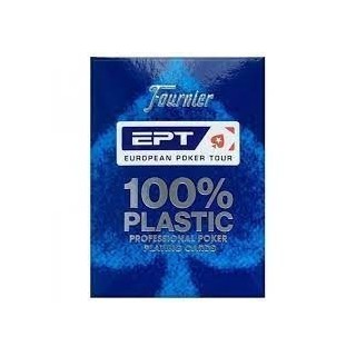 Fournier -  Poker - European Poker Tour - 100% plastique - Bleu