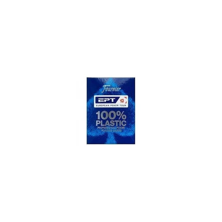Fournier -  Poker - European Poker Tour - 100% plastique - Bleu