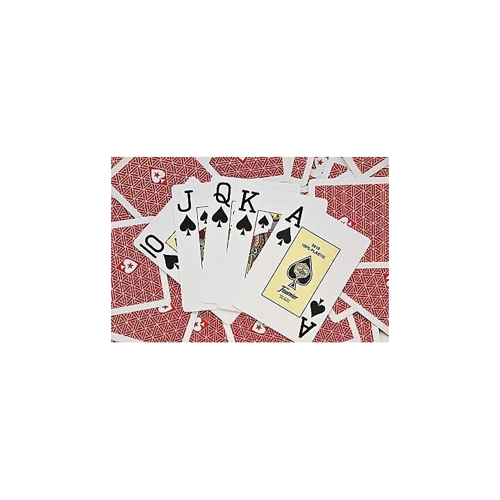Fournier -  Poker - European Poker Tour - 100% plastique - Rouge
