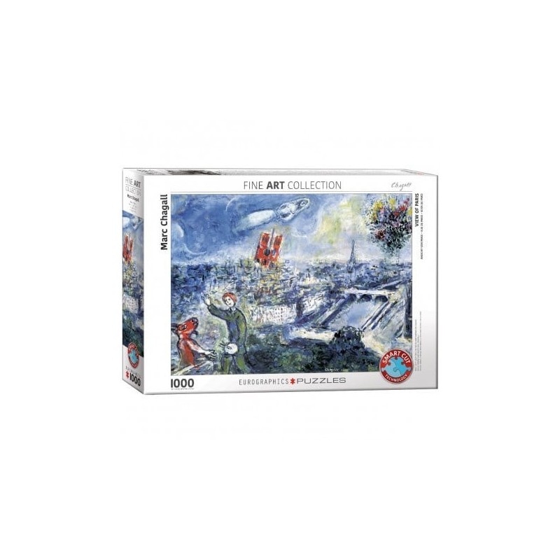 Puzzle Eurographics Fine Art Collection : Marc Chagall : Vue de Paris - 1000 Pièces