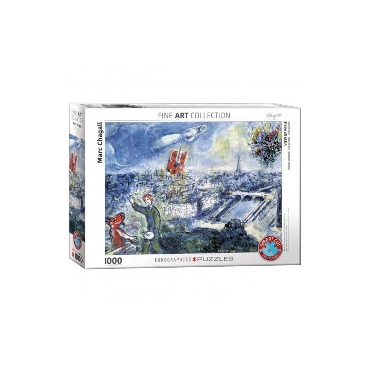 Puzzle Eurographics Fine Art Collection : Marc Chagall : Vue de Paris - 1000 Pièces
