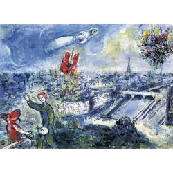 Puzzle Eurographics Fine Art Collection : Marc Chagall : Vue de Paris - 1000 Pièces