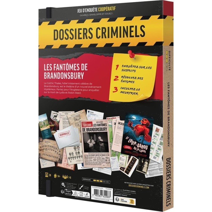 Jeux de société - Dossier Criminels - Les Fantômes de Brandonsbury