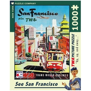 Puzzle New York Puzzle Company - American Airlines : San Fransisco - 1000 Pièces