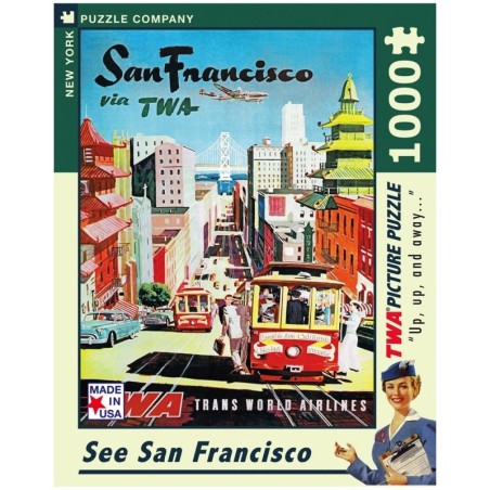 Puzzle New York Puzzle Company - American Airlines : San Fransisco - 1000 Pièces