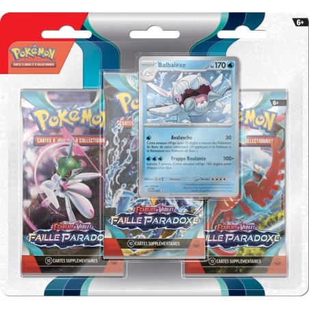 Booster Tri-Pack Pokémon Écarlate et Violet EV04 - Faille Paradoxe : Balbalèze