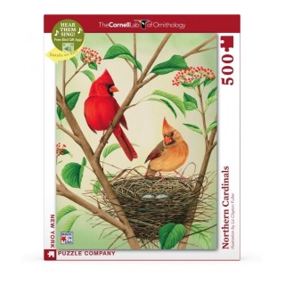 Puzzle New York Puzzle Company - Cornell Lab : Northen Cardinals - 500 Pièces