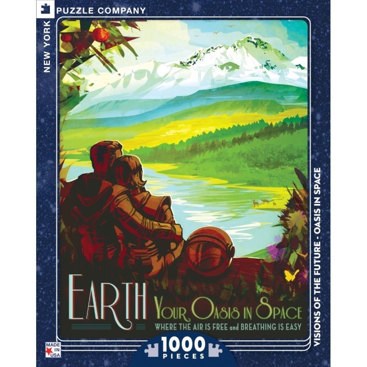 Puzzle New York Puzzle Company - Visions of the future : Oasis in Space - 1000 Pièces