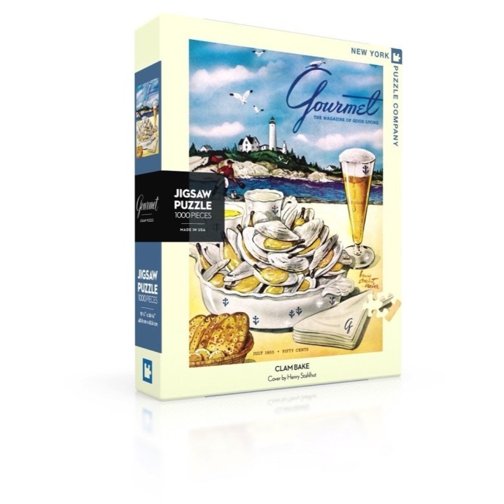 Puzzle New York Puzzle Company - Gourmet Clam bake : Henry Stahlhut - 1000 Pièces