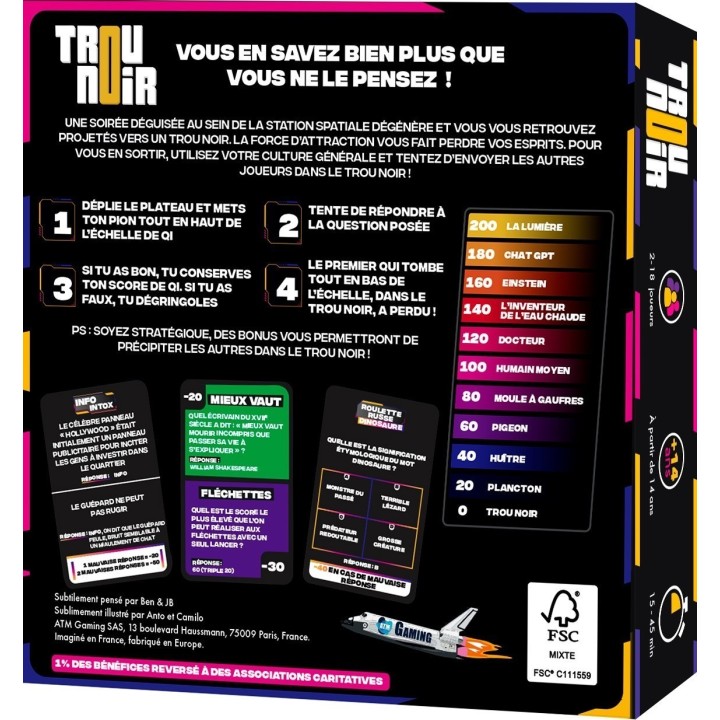 Jeux de société - Trou Noir