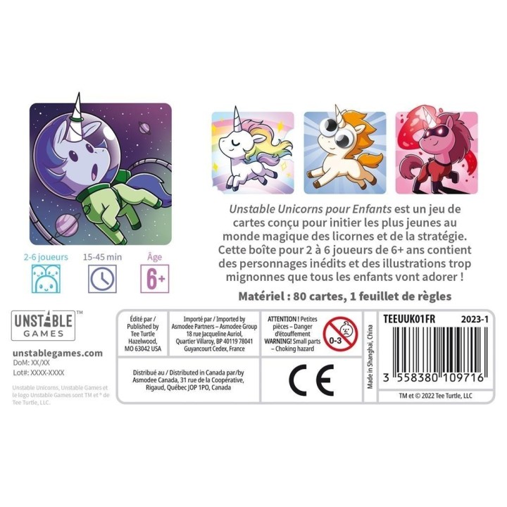 Jeux de société - Unstable Unicorns pour Enfants