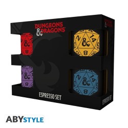 Set 4 espresso mugs D20 DONJONS ET DRAGONS