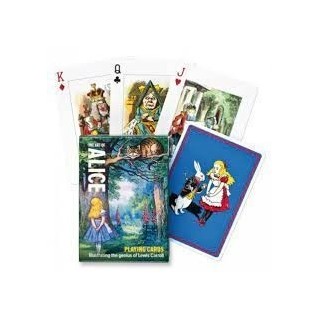 Jeu 54 cartes illustrés Piatnik - The Art of Alice