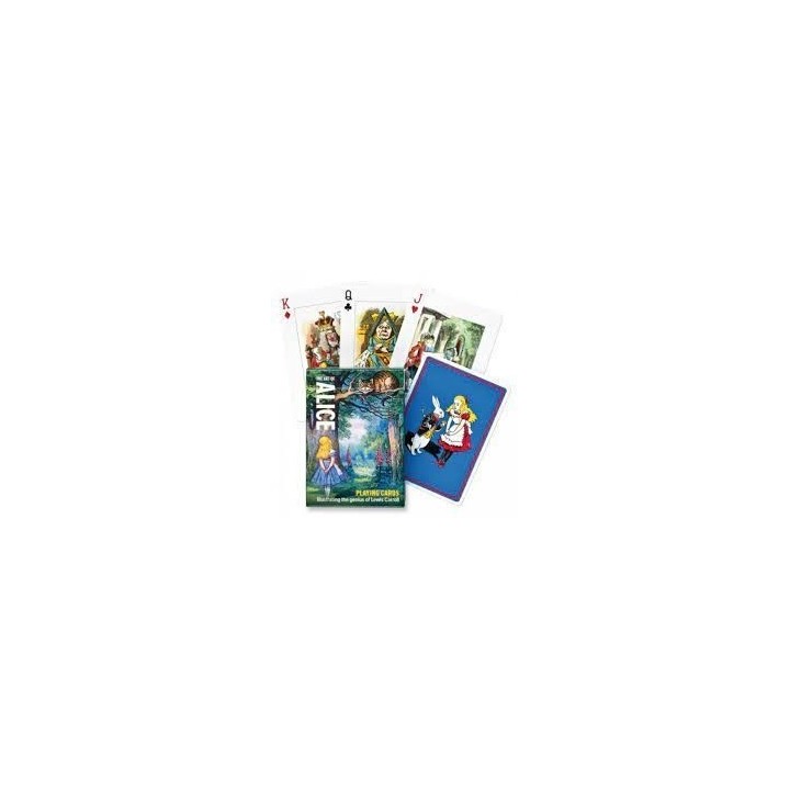 Jeu 54 cartes illustrés Piatnik - The Art of Alice