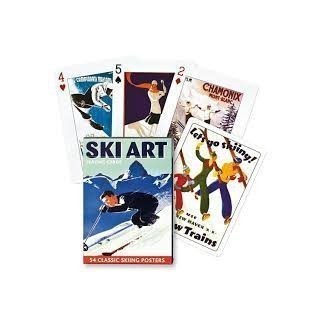 Jeu 54 cartes illustrés Piatnik - Ski Art