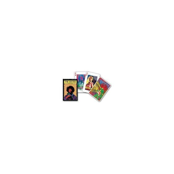 Jeu 54 cartes illustrés Piatnik - The Sixties