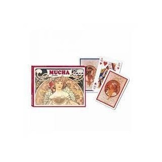 Jeu 54 cartes illustrés Piatnik - Mucha Paintings