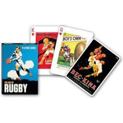 Jeu 54 cartes illustrés Piatnik - The Art of Rugby