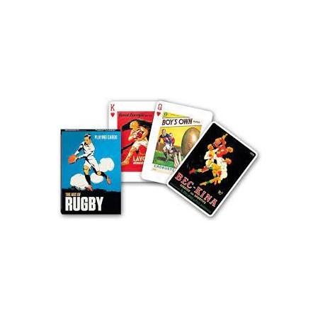 Jeu 54 cartes illustrés Piatnik - The Art of Rugby