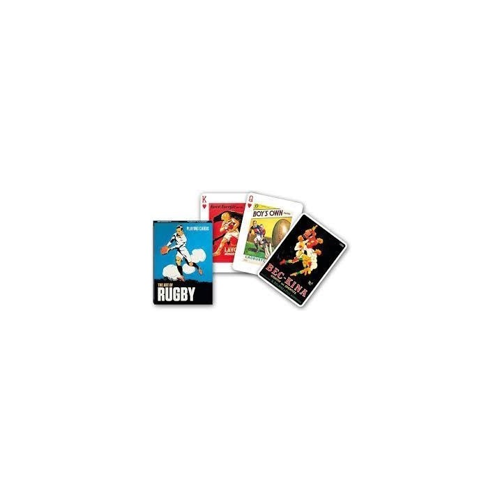 Jeu 54 cartes illustrés Piatnik - The Art of Rugby