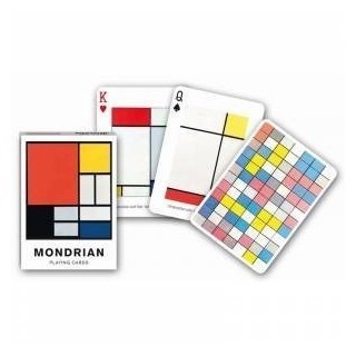 Jeu 54 cartes illustrés Piatnik - Mondrian