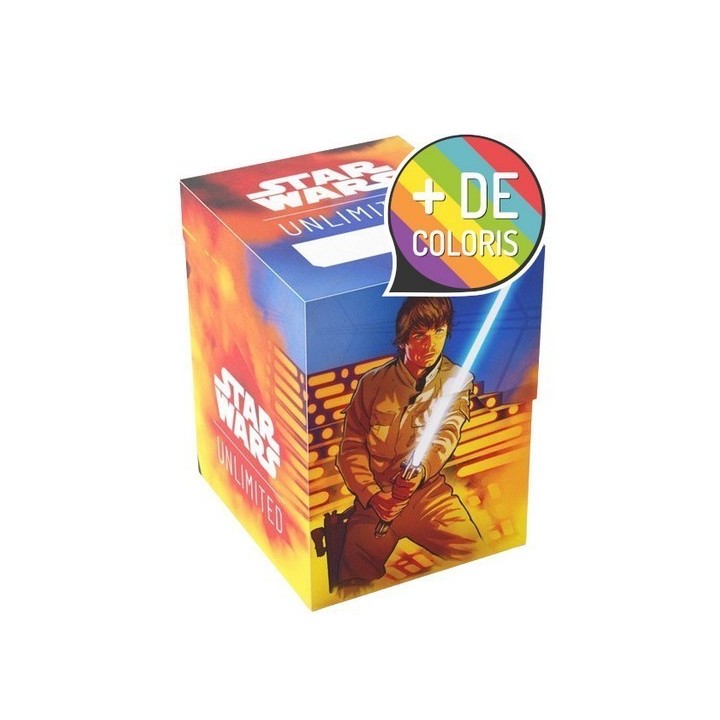 Deck Box Boite de Rangement Gamegenic Illustrée Star Wars Unlimited : Soft Crate Luke Skywalker