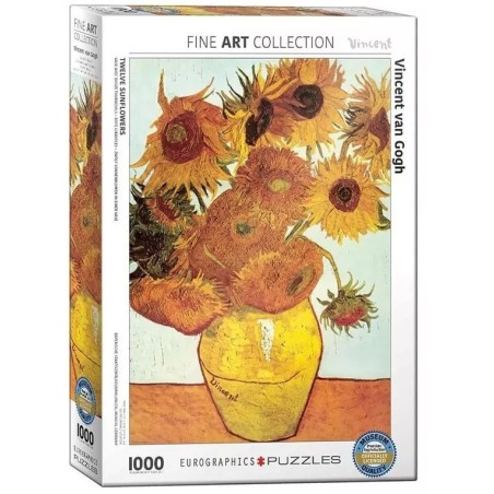 Puzzle Eurographics Fine Art Collection - Vincent Van Gogh : Vase avec Douze Tournesols - 1000 Pièces