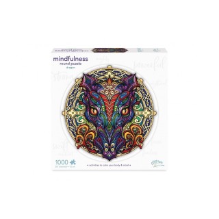 Puzzle Mindfulness Round Puzzle : Dragon - 1000 Pièces
