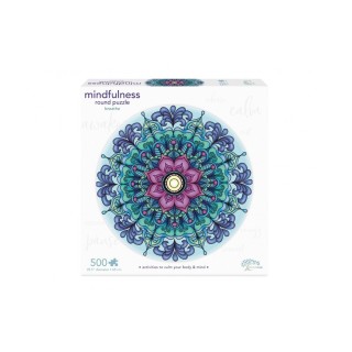 Puzzle Mindfulness Round Puzzle : Breathe - 500 Pièces