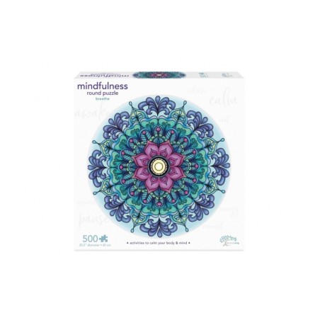 Puzzle Mindfulness Round Puzzle : Breathe - 500 Pièces