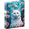 Puzzle Enjoy Puzzle : White Cat - 1000 Pièces