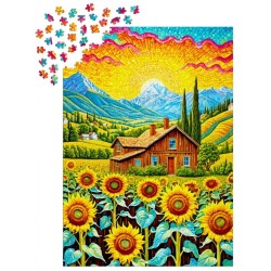 Puzzle Enjoy Puzzle : Sunflower House - 1000 Pièces