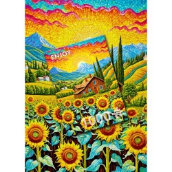 Puzzle Enjoy Puzzle : Sunflower House - 1000 Pièces