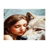 Puzzle Enjoy Puzzle : Lady and the Wolf - 1000 Pièces