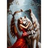 Puzzle Enjoy Puzzle : Lady and the Wolf - 1000 Pièces