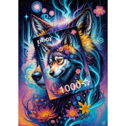 Puzzle Enjoy Puzzle : Magical Wolf Portrait - 1000 Pièces
