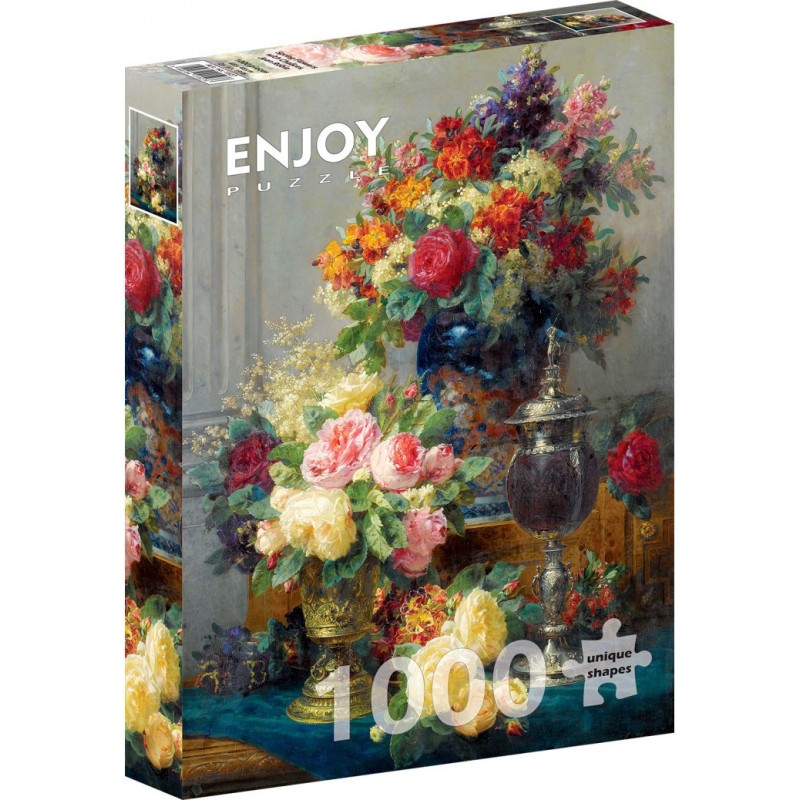 Puzzle Enjoy Puzzle : Jean Robie Baptiste - Spring Flowers with Chalices - 1000 Pièces