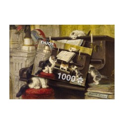 Puzzle Enjoy Puzzle : Henriette Ronner-Knip - The Piano Lesson - 1000 Pièces
