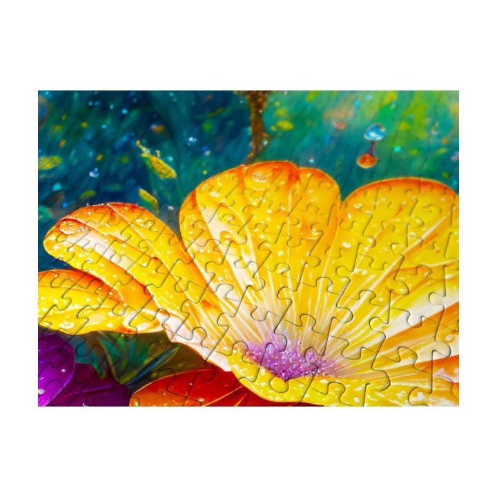 Puzzle Enjoy Puzzle : Flowers in the Rain - 1000 Pièces
