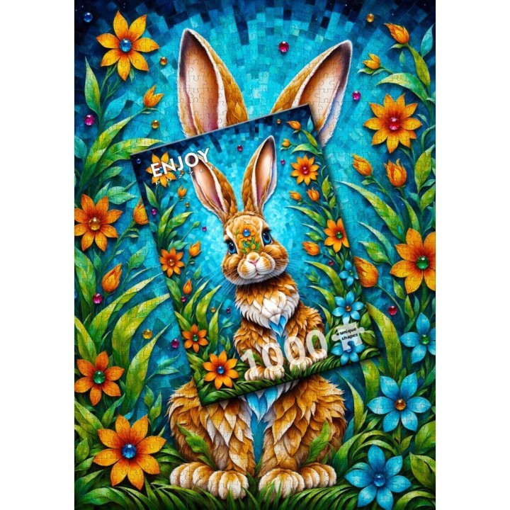 Puzzle Enjoy Puzzle : Garden Bunny - 1000 Pièces