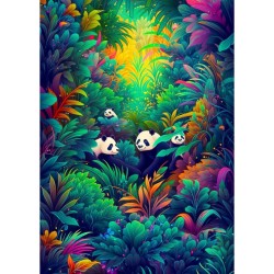 Puzzle Enjoy Puzzle : Panda Haven - 1000 Pièces