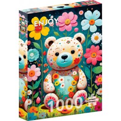 Puzzle Enjoy Puzzle : Flower Teddy Bear - 1000 Pièces