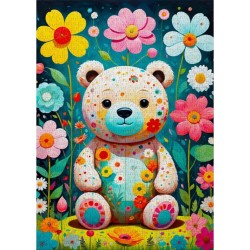 Puzzle Enjoy Puzzle : Flower Teddy Bear - 1000 Pièces
