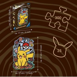 Puzzle en bois Ravensburger - Pikachu - 300 Pièces