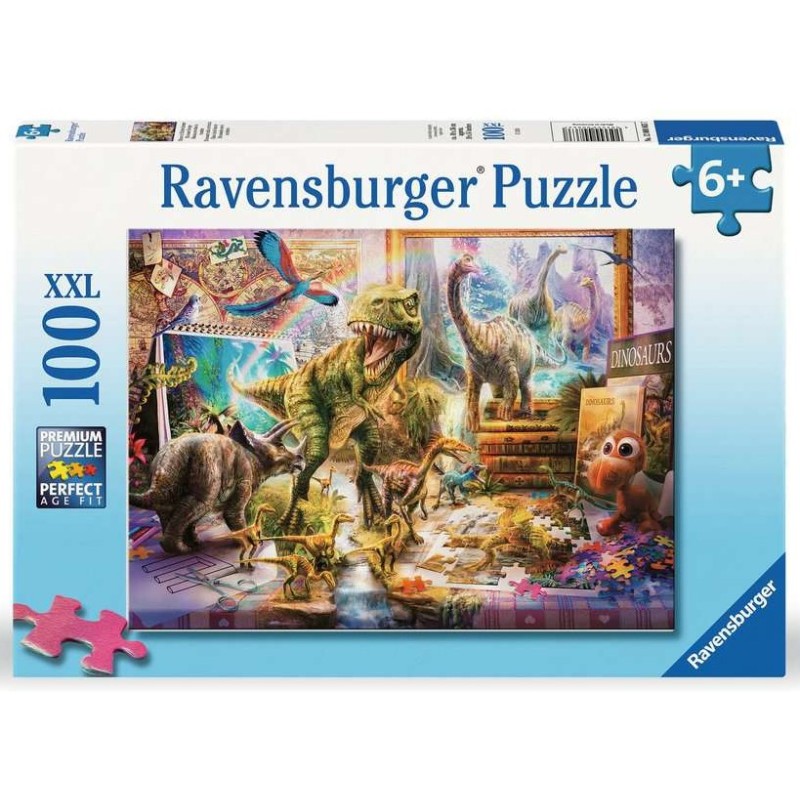 Puzzle Ravensburger - Dinosaures dans la Chambre - 100 Pièces XXL