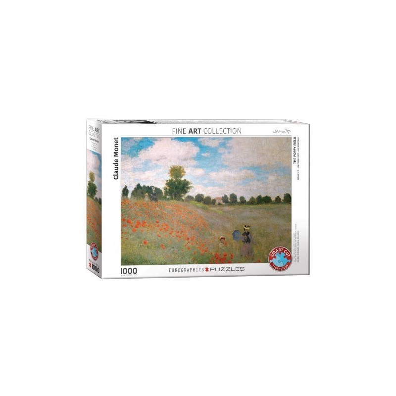 Puzzle Eurographics Fine Art Collection - Claude Monet : Les Coquelicots - 1000 Pièces Puzzle Eurographics Fine Art Collection - Claude Monet : Les Coquelicots - 1000 Pièces